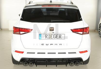 Rieger 00088231 SEAT 5FP Ateca Cupra Rear Diffuser 3 | ML Performance UK Car Parts