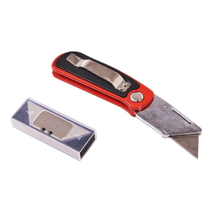 Amtech Folding Lock-Back Utility Knife - Cushion Grip | ML Performance DIY & Power Tools