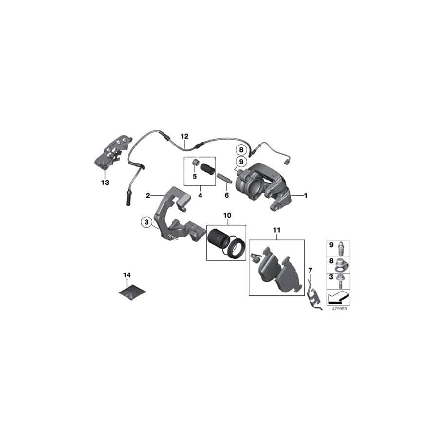 Genuine BMW 34216760420 RR1 Coupé E66 Calliper Carrier (Inc. 760i, Coupé & Phantom) | ML Performance UK Car Parts