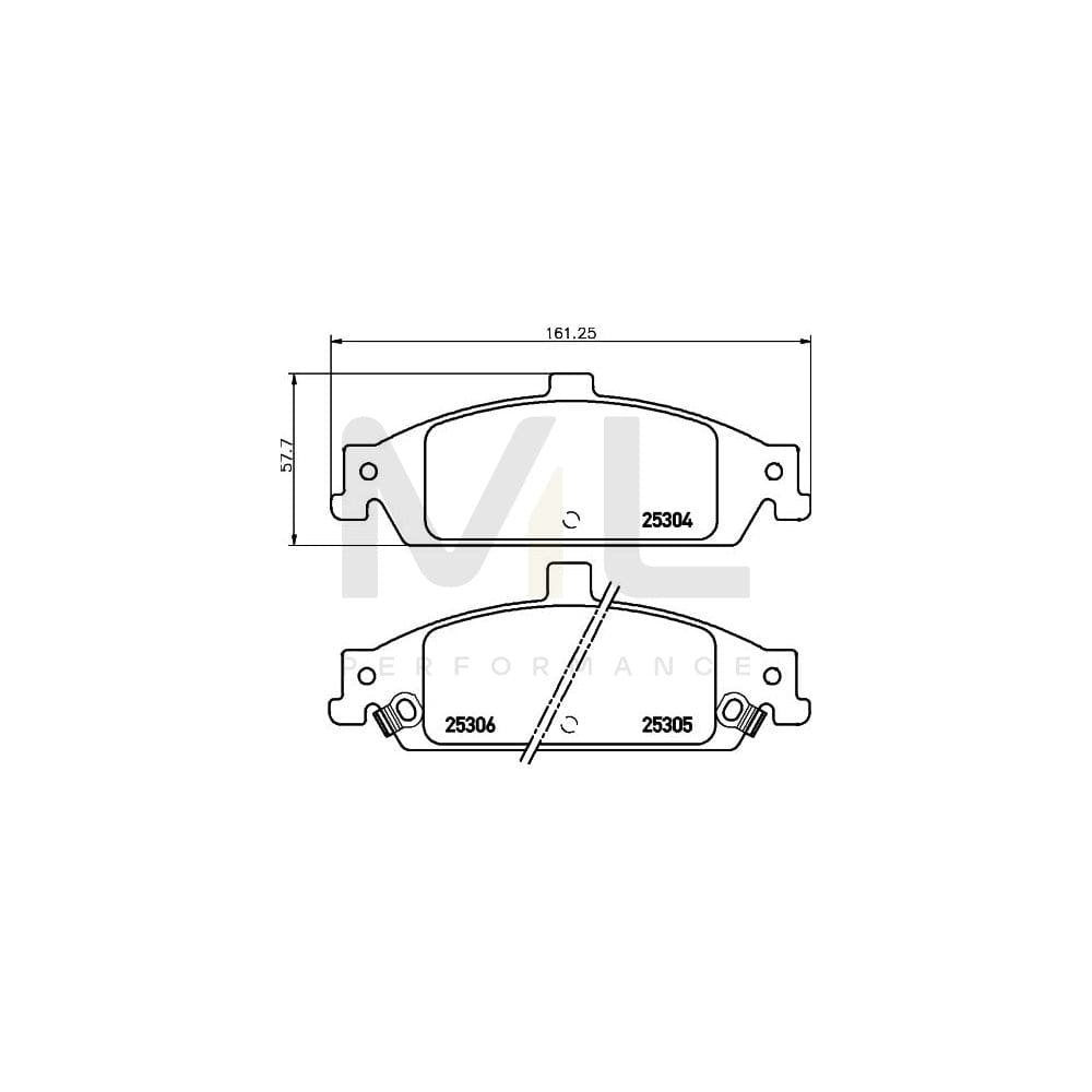 Hella 8DB 355 020-911 Brake Pad Set With Acoustic Wear Warning | ML Performance Car Parts