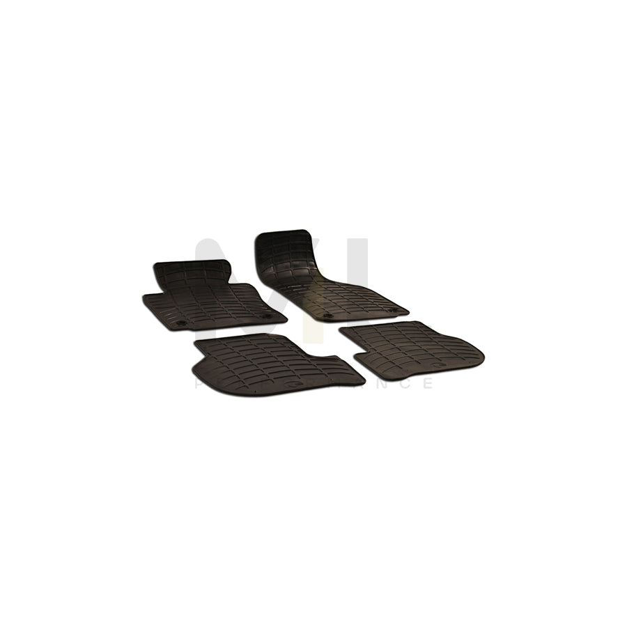 WALSER Tailored 50615 Floor mat set Elastomer, Front and Rear, Quantity: 4, Black | ML Performance Car Parts