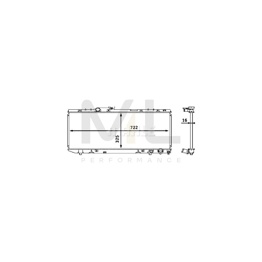 MAHLE ORIGINAL CR 538 000S Engine radiator Brazed cooling fins, Manual Transmission | ML Performance Car Parts