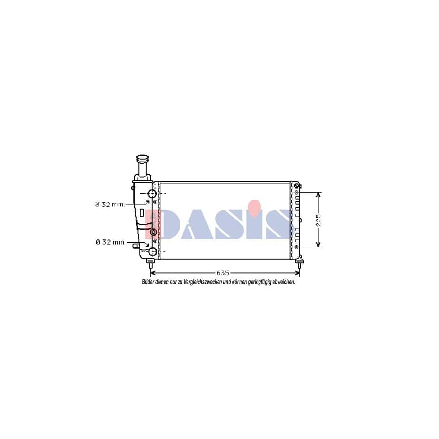 AKS Dasis 300550N Engine Radiator For Lancia Y (840) | ML Performance UK