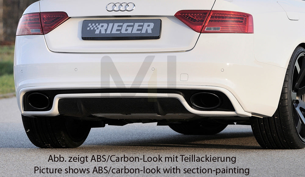 Rieger 00099126 Audi B8 B81 Rear Diffuser (A5 & S5) 4 | ML Performance UK Car Parts