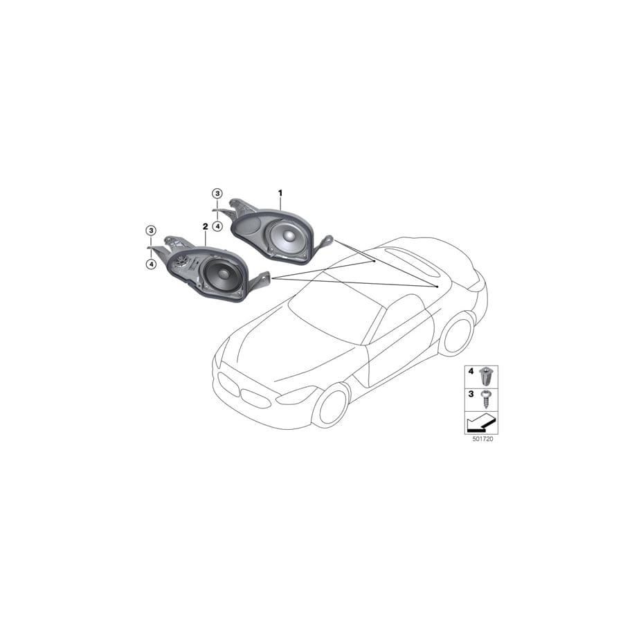 Genuine BMW 65132622621 G29 Support Speaker Partition Panel, Left HIFI SYSTEM (Inc. Z4) | ML Performance UK Car Parts