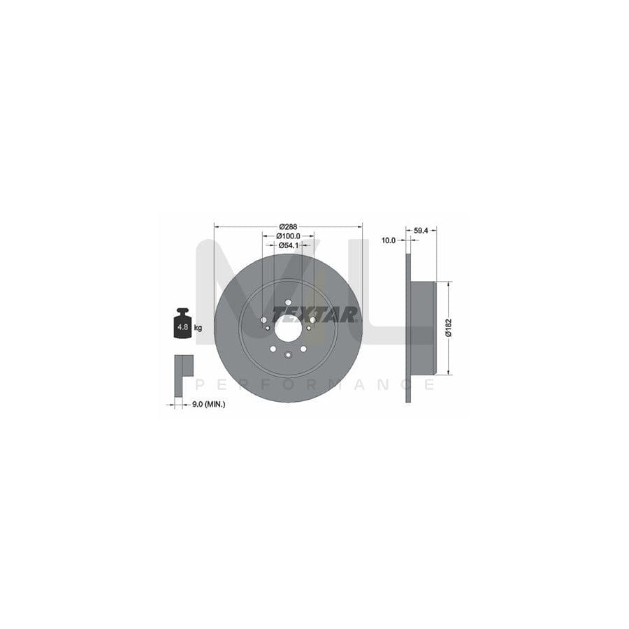 TEXTAR PRO 92179203 Brake Disc for TOYOTA Celica V Coupe (T180) Solid, Coated, without wheel hub, without wheel studs | ML Performance Car Parts