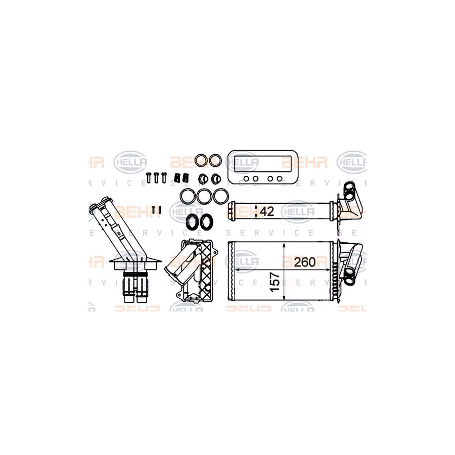 Hella 8FH 351 311-714 Heater Matrix