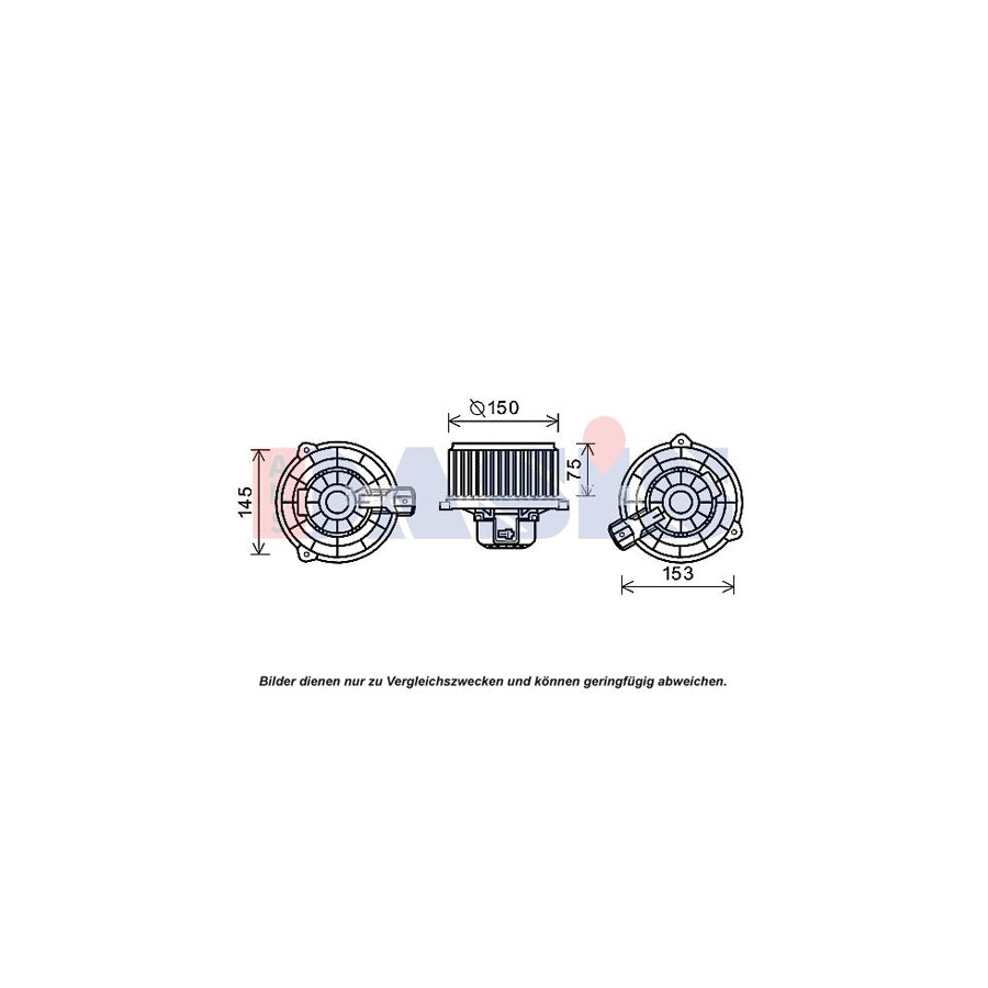 AKS Dasis 518084N Interior Blower For Kia Carens III (Un) | ML Performance UK