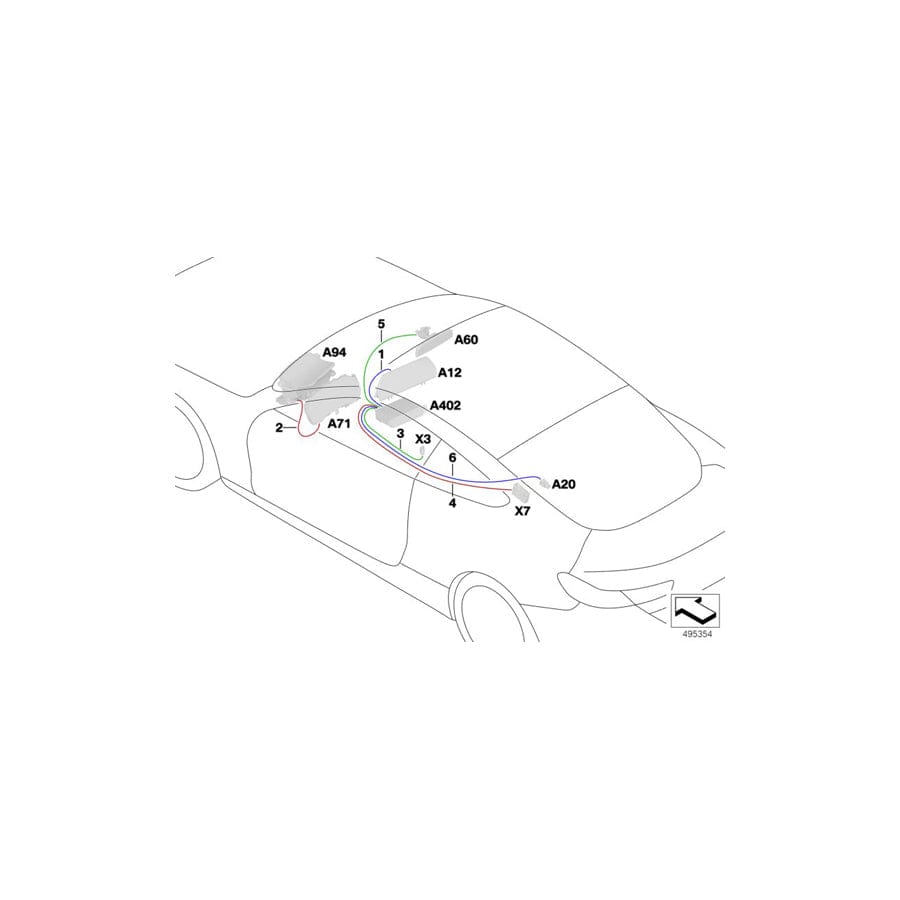 Genuine BMW 61118800599 G15 G14 G16 Hsd Wire I-Cluster/Head Up Display L= 1510MM (Inc. M850iX, 840iX & 840dX) | ML Performance UK Car Parts