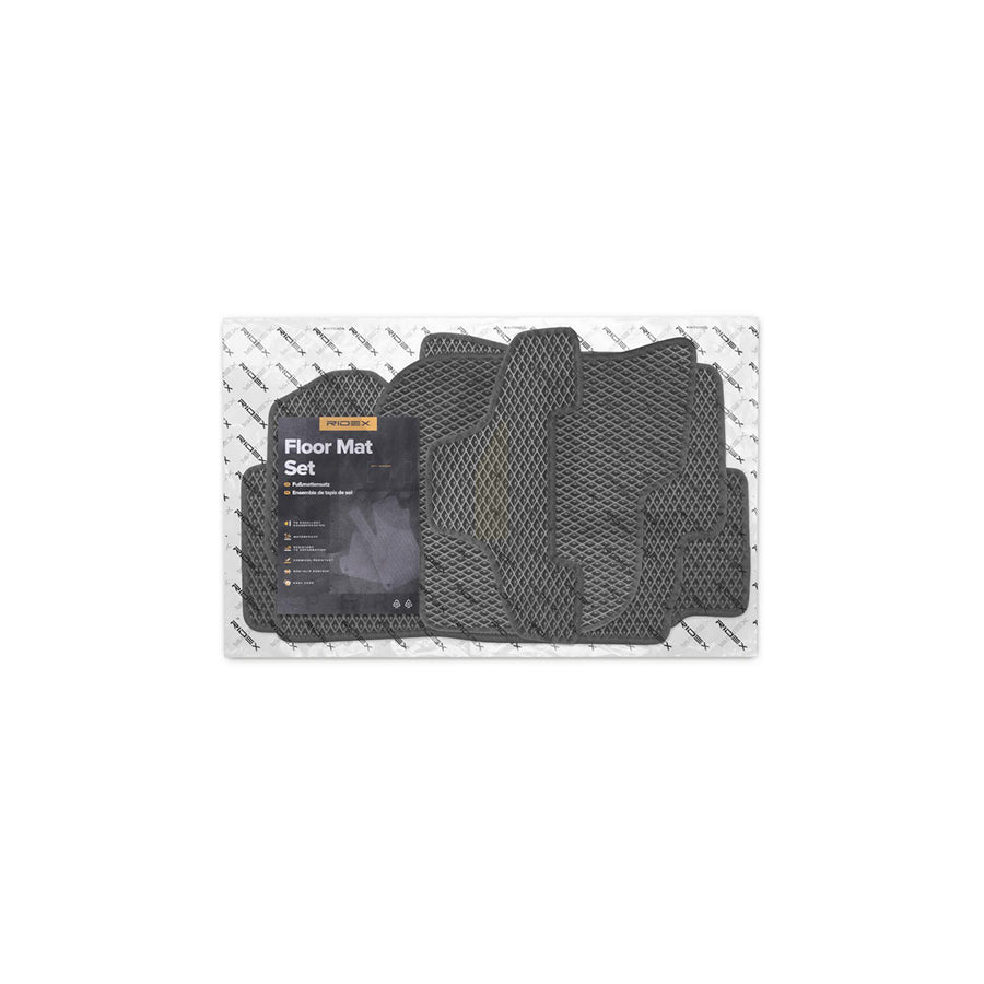 RIDEX 215A0988 Floor mat set for SEAT Leon II Hatchback (1P1) EVA foam, Quantity: 5, Black | ML Performance Car Parts