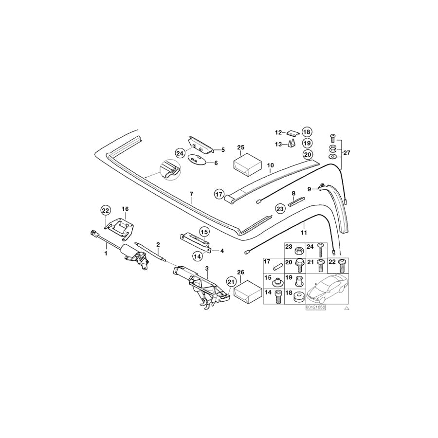 Genuine BMW 54348232330 E52 Right Rear Sealing (Inc. ALPINA V8 & Z8) | ML Performance UK Car Parts