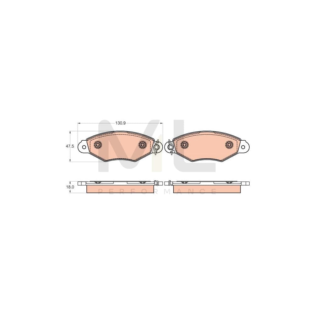 TRW Gdb2024 Brake Pad Set For Renault Kangoo I (Kc) Not Prepared For Wear Indicator | ML Performance Car Parts