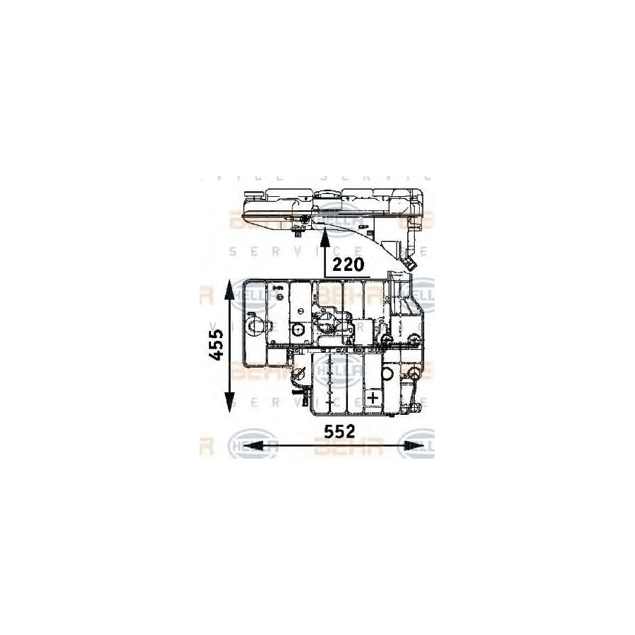 Hella 8MA 376 705-191 Coolant Expansion Tank