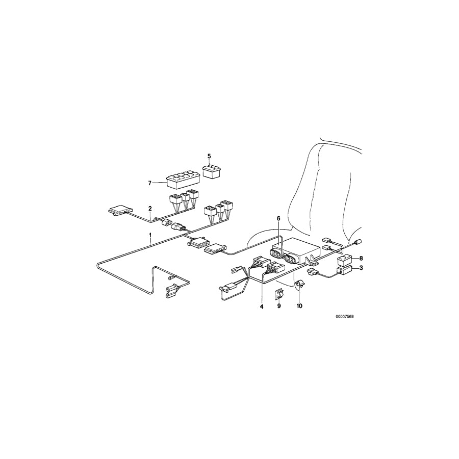 Genuine BMW 61121377170 E24 Wiring Co-Drivers Side (Inc. 635CSi, M635CSi & M6) | ML Performance UK