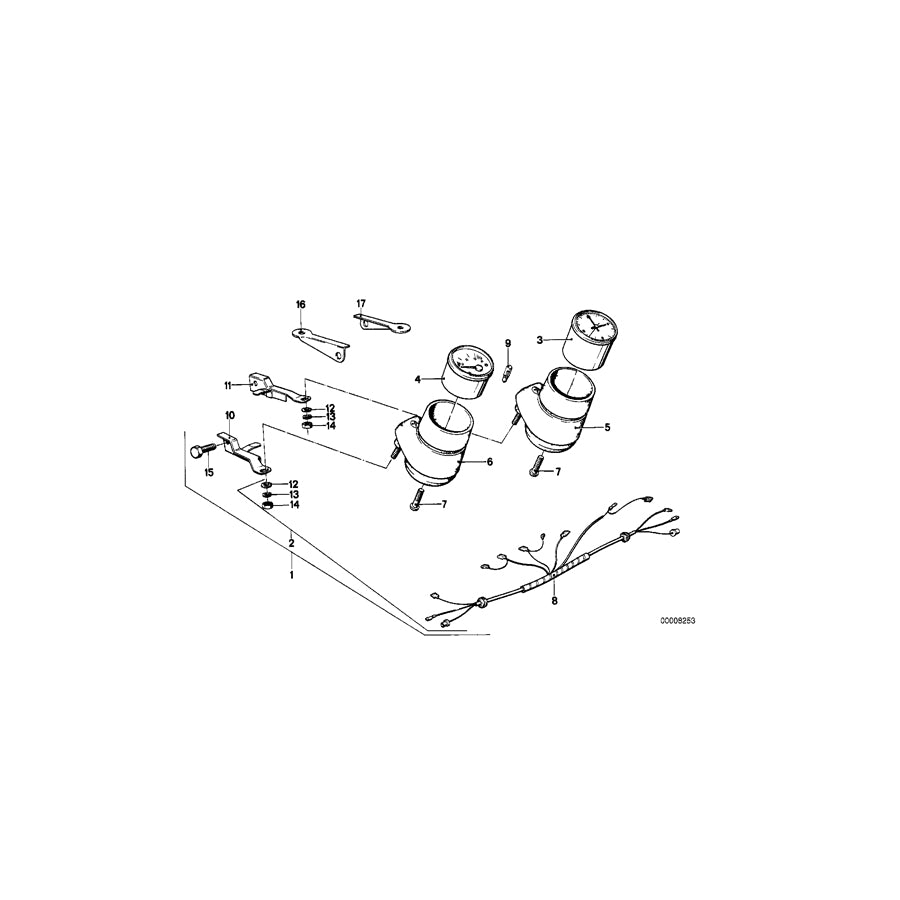 Genuine BMW 61121243707 Wiring Additional Instruments (Inc. R45, R65 & R45T) | ML Performance UK