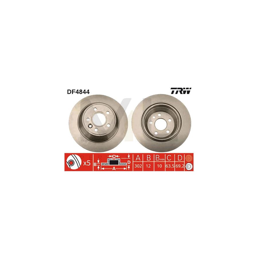 TRW DF4844 Brake Disc Solid | ML Performance Car Parts