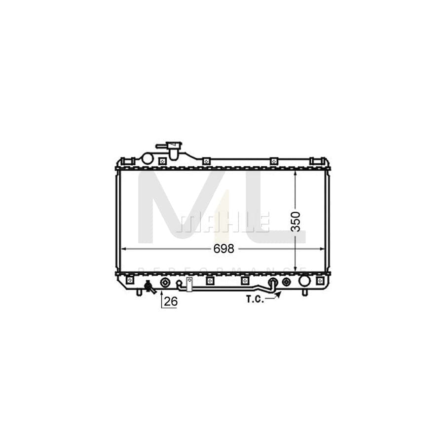 MAHLE ORIGINAL CR 751 000S Engine radiator for TOYOTA RAV 4 Brazed cooling fins, Automatic Transmission | ML Performance Car Parts