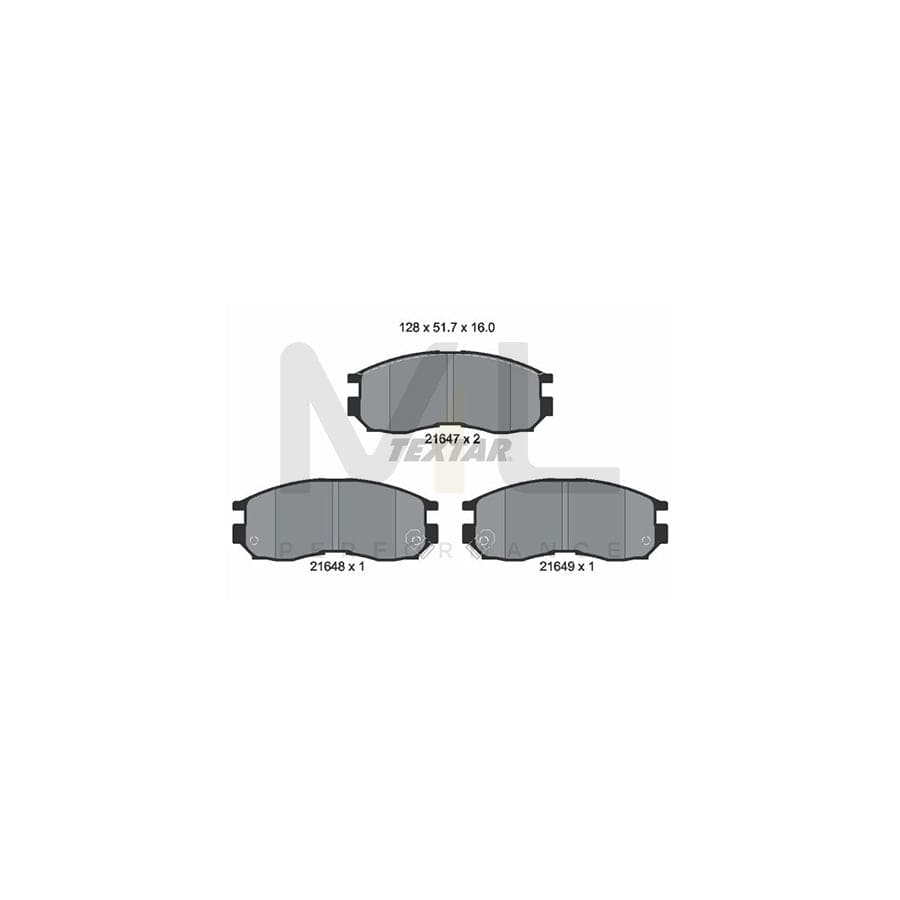 TEXTAR 2164701 Brake pad set with acoustic wear warning | ML Performance Car Parts