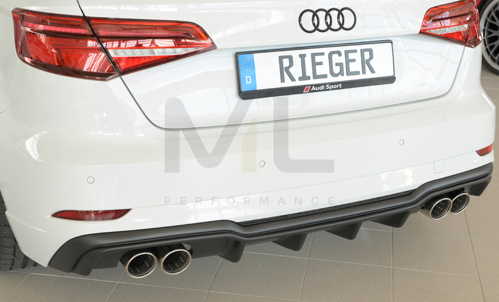 Rieger 00056822 Audi 8V A3 Rear Diffuser 7 | ML Performance UK Car Parts