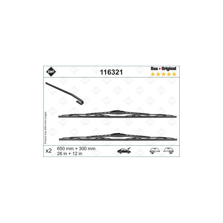 Swf 116321 Wiper Blade For Nissan Note Ii Hatchback (E12) | ML Performance UK Car Parts