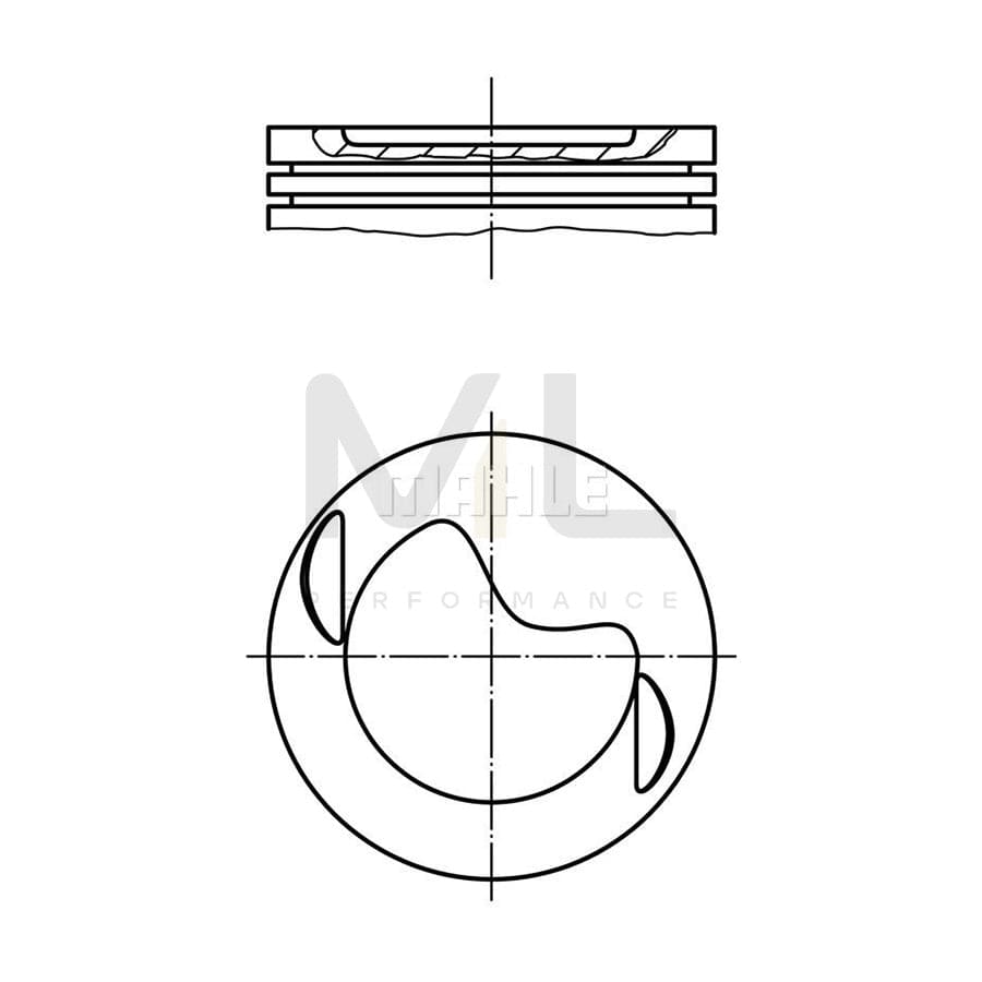 MAHLE ORIGINAL 002 19 00 Piston 88,5 mm, without cooling duct | ML Performance Car Parts