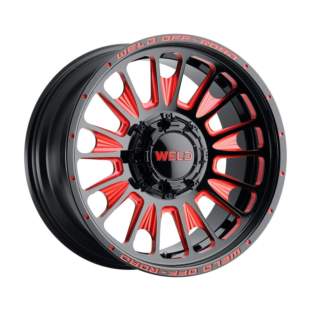 Weld W12200017476 Scorch W122 Wheel 20x10 8x170 ET-18 BS4.76 Gloss Black Milll Red