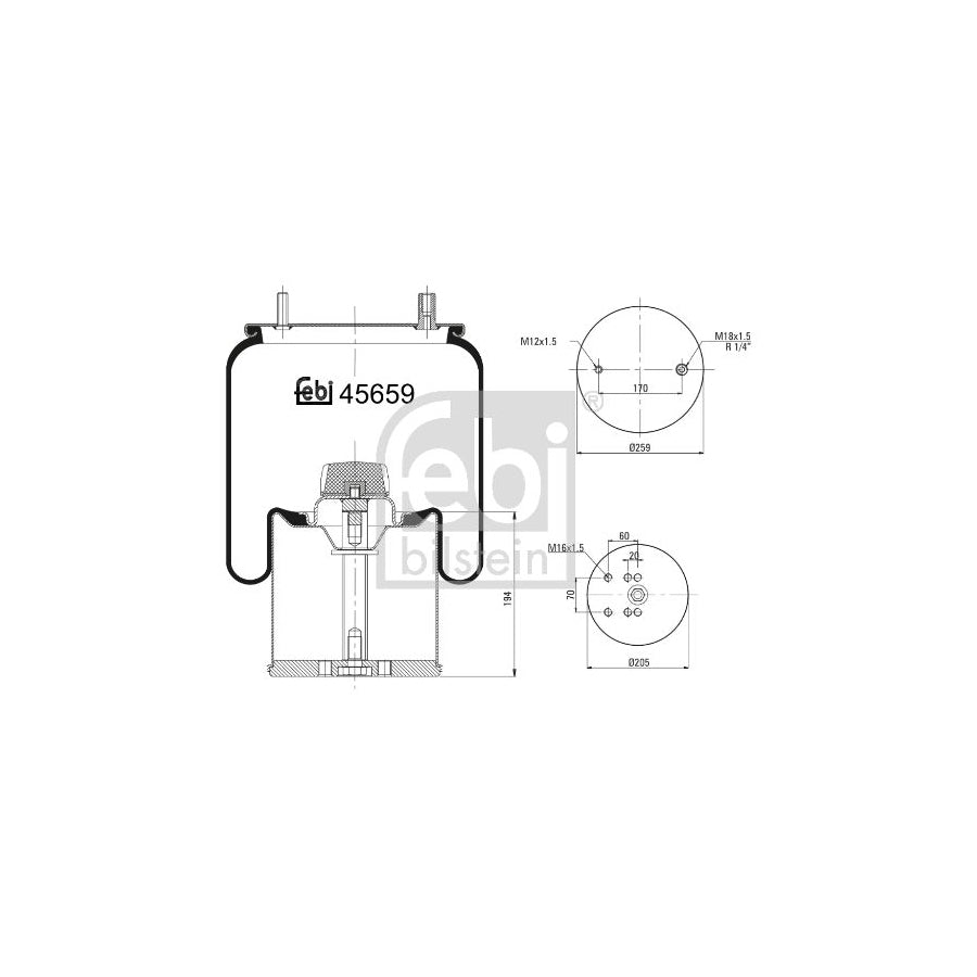 Febi Bilstein 45659 Boot, Air Suspension