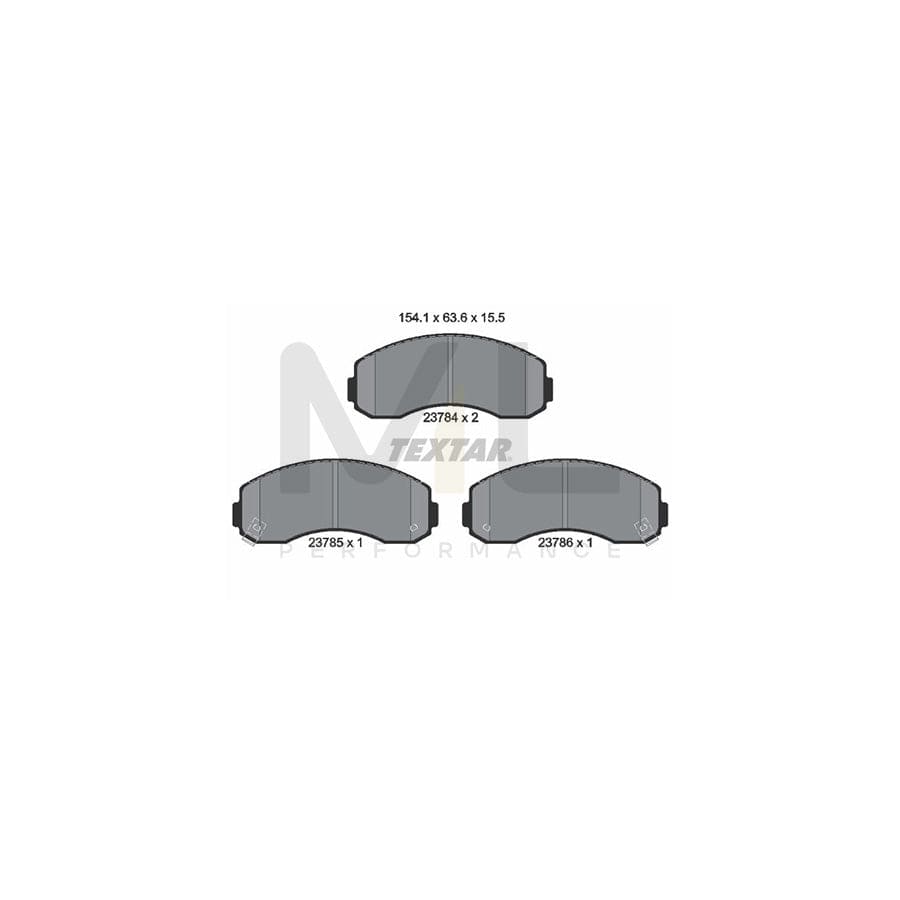 TEXTAR 2378401 Brake pad set with acoustic wear warning | ML Performance Car Parts