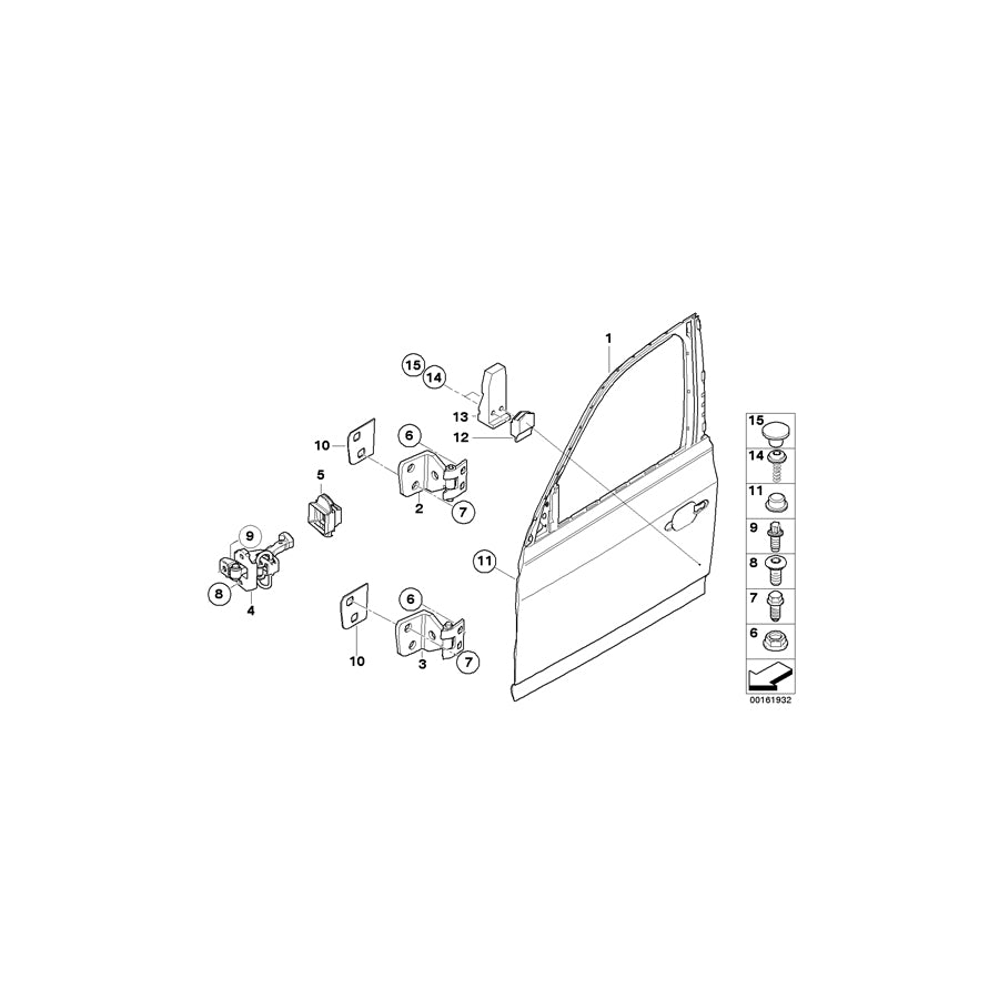 Genuine BMW 41003451016 E83 Door Front Right (Inc. X3) | ML Performance UK Car Parts