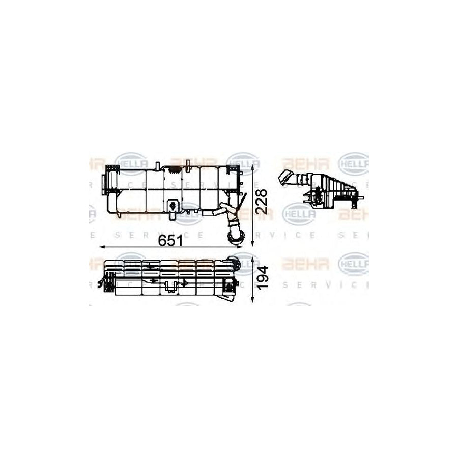 Hella 8MA 376 705-361 Coolant Expansion Tank