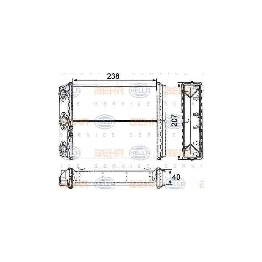 Hella 8FH 351 311-611 Heater Matrix