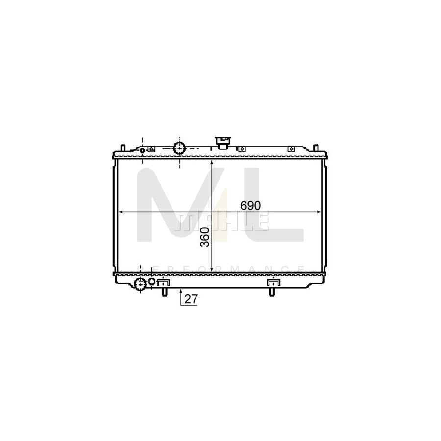 MAHLE ORIGINAL CR 1077 000S Engine radiator for NISSAN PRIMERA Brazed cooling fins, Manual Transmission | ML Performance Car Parts