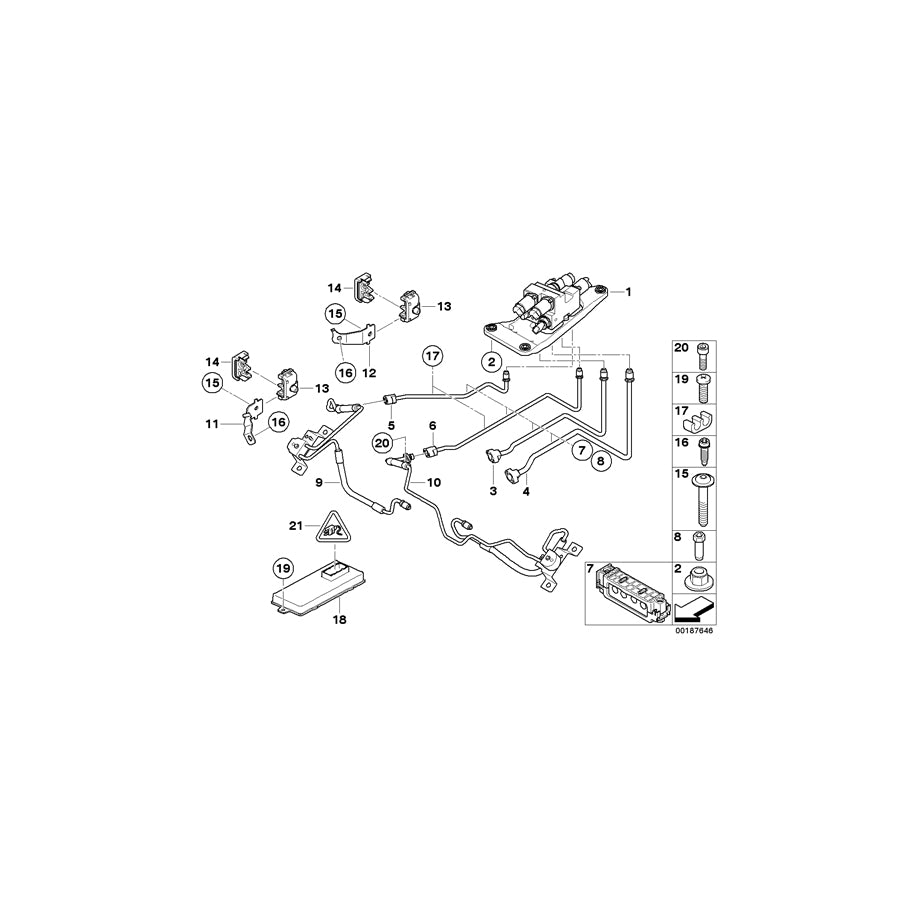 Genuine BMW 37136783680 E71 E70 F16 Pressure Line, Motor M14X1,5 (Inc. X5 50iX 4.4 & X6) | ML Performance UK Car Parts