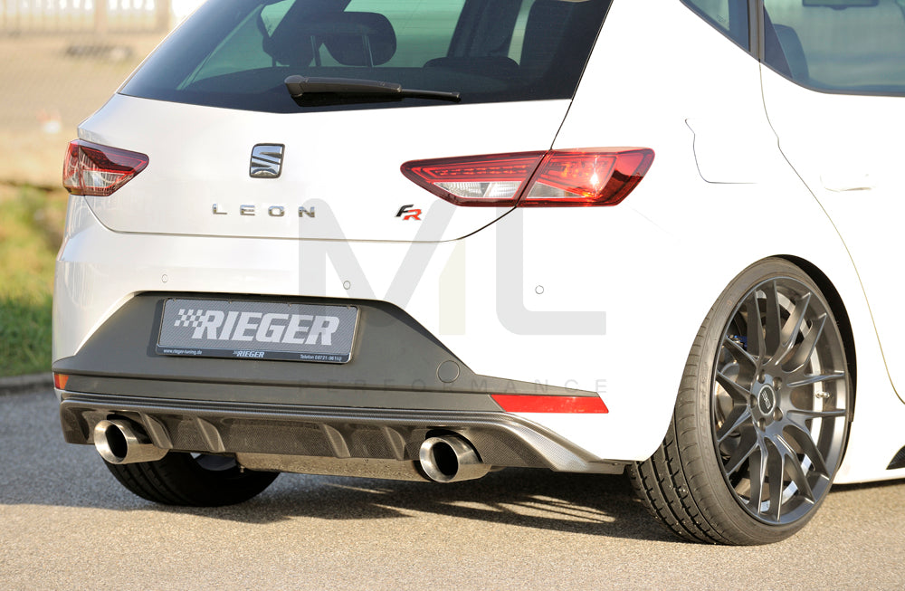 Rieger 00099186 SEAT 5F Leon FR Rear Diffuser 2 | ML Performance UK Car Parts