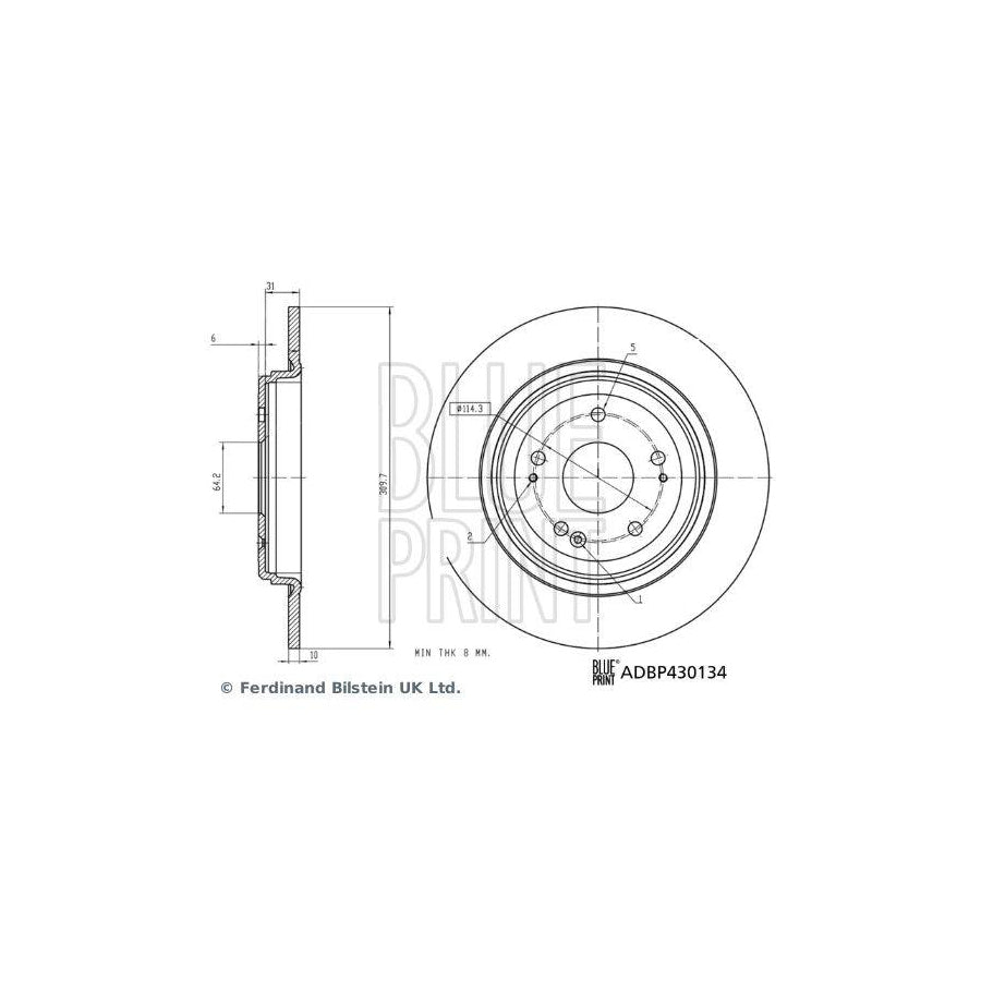 Blue Print ADBP430134 Brake Disc For Honda Cr-V V (Rw, Rt)