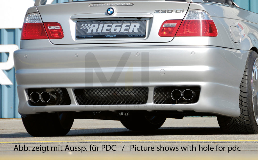 Rieger 00050208 BMW 3 Series E46 Rear Bumper 1 | ML Performance UK Car Parts