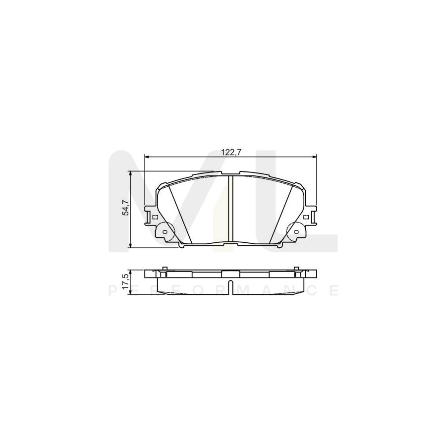 Bosch 0986495109 Brake Pad Set For Toyota Yaris With Mounting Manual BP1556 | ML Performance Car Parts