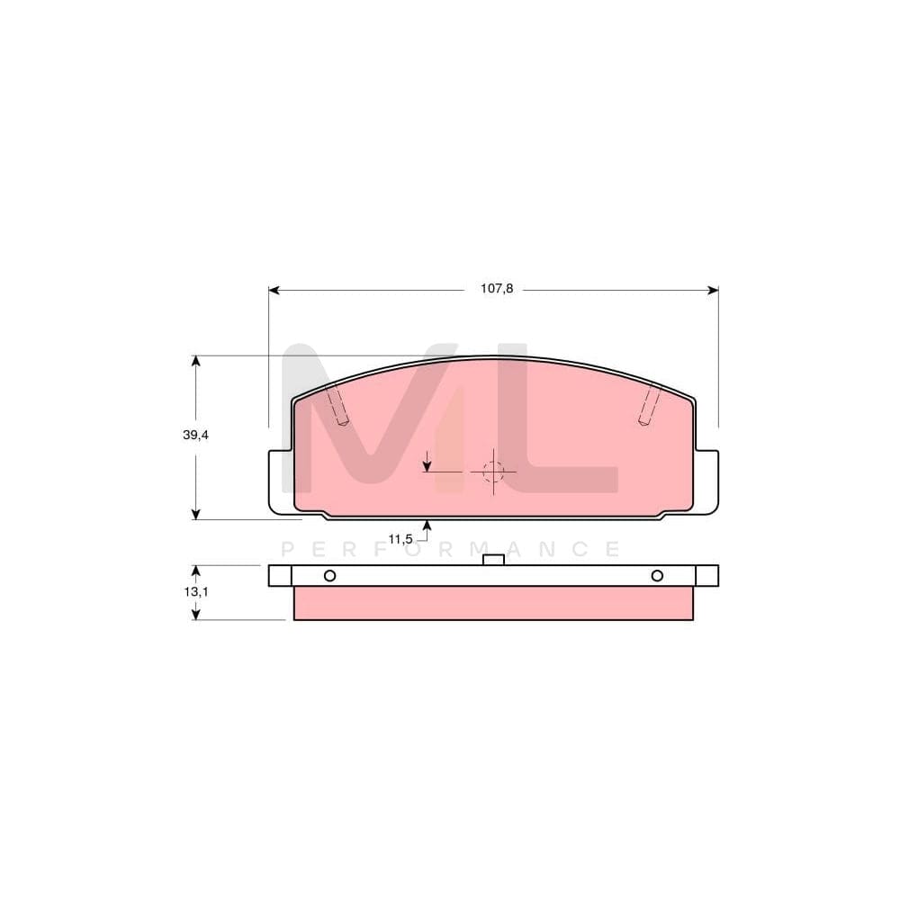 TRW Gdb3231 Brake Pad Set Not Prepared For Wear Indicator | ML Performance Car Parts