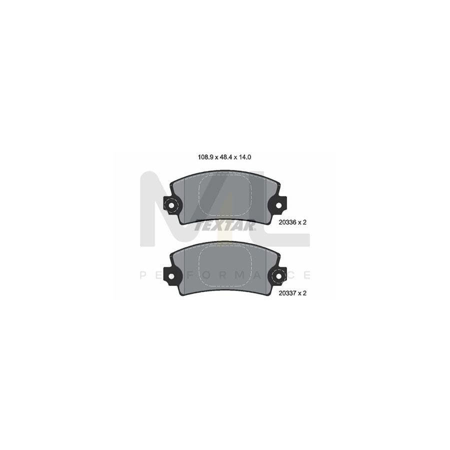 TEXTAR 2033602 Brake pad set with acoustic wear warning | ML Performance Car Parts