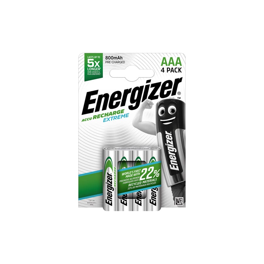 Energizer AAA 800 mAh Accu Recharge extreme (Card of 4) | ML Performance UK Car Parts