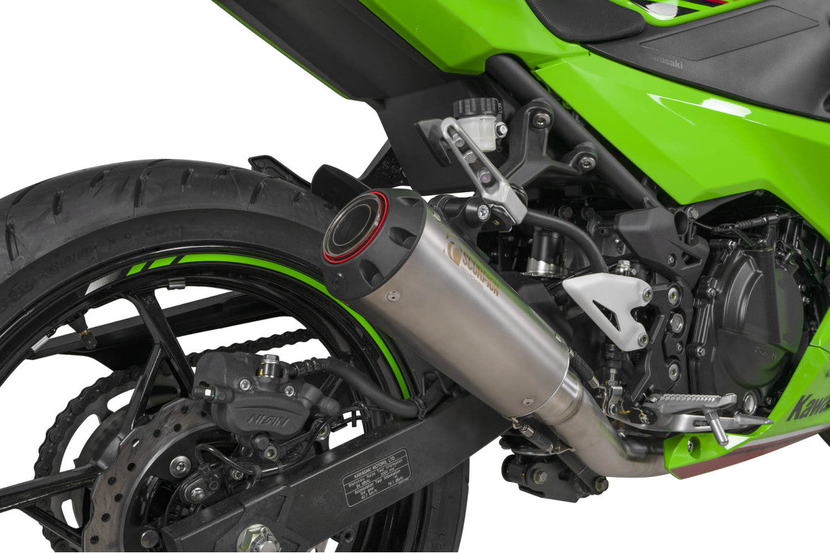 Scorpion PKA143SYSTEO Kawasaki Ninja 400 Red Power Race System - Titanium Sleeve | ML Performance UK UK