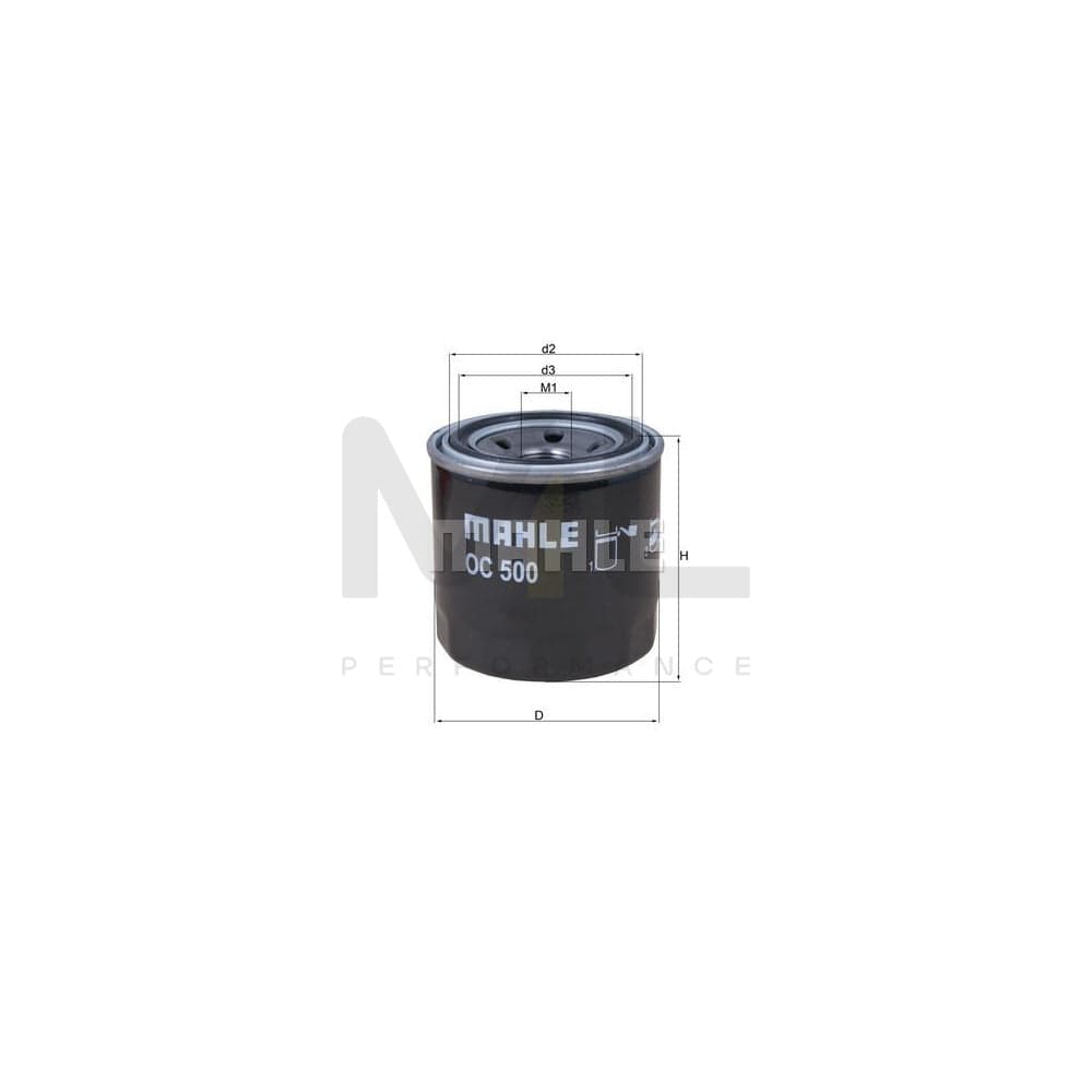 MAHLE ORIGINAL OC 500 Oil Filter Spin-on Filter | ML Performance Car Parts