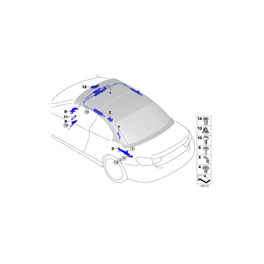 Genuine BMW 54377347370 F33 F83 Slide Rail, Right (Inc. 428iX, 435iX & 430d) | ML Performance UK Car Parts