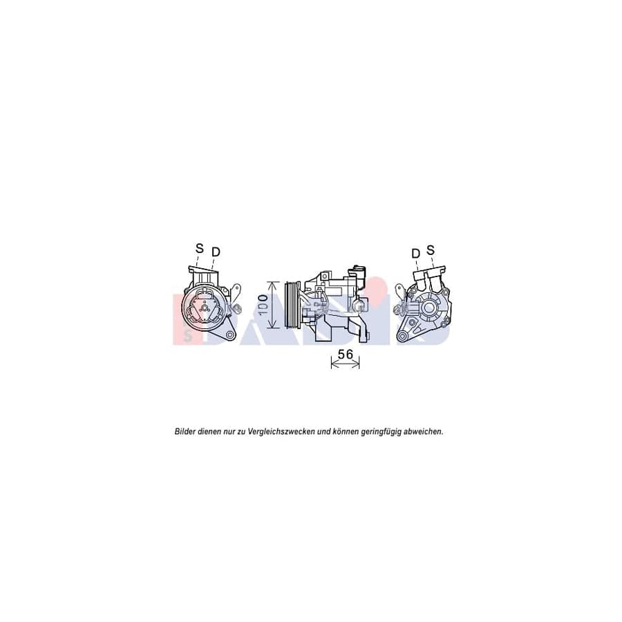 AKS Dasis 852677N Compressor, Air Conditioning For Subaru Forester III (Sh) | ML Performance UK