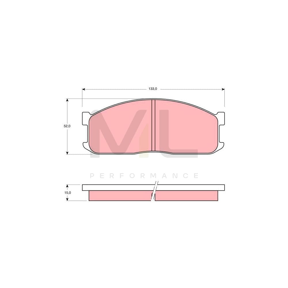 TRW Gdb983 Brake Pad Set Not Prepared For Wear Indicator | ML Performance Car Parts