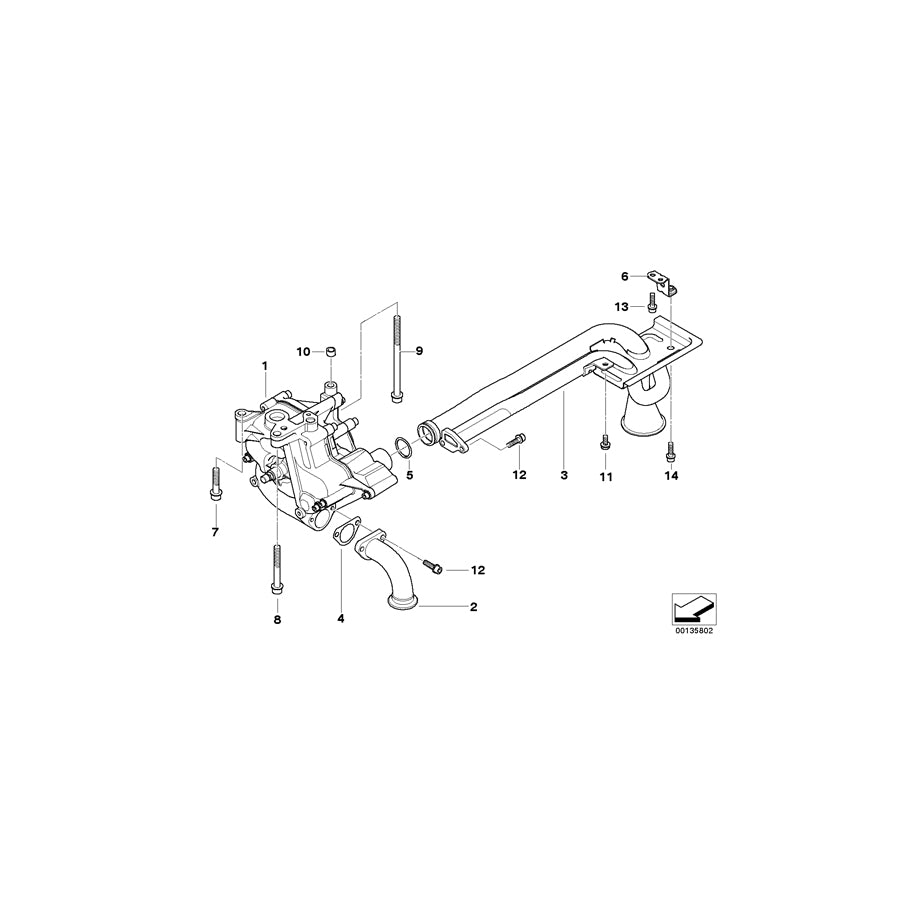 Genuine BMW 11417836094 E64 E60 E63 Bracket Oil Pipe (Inc. M5 & M6) | ML Performance UK Car Parts