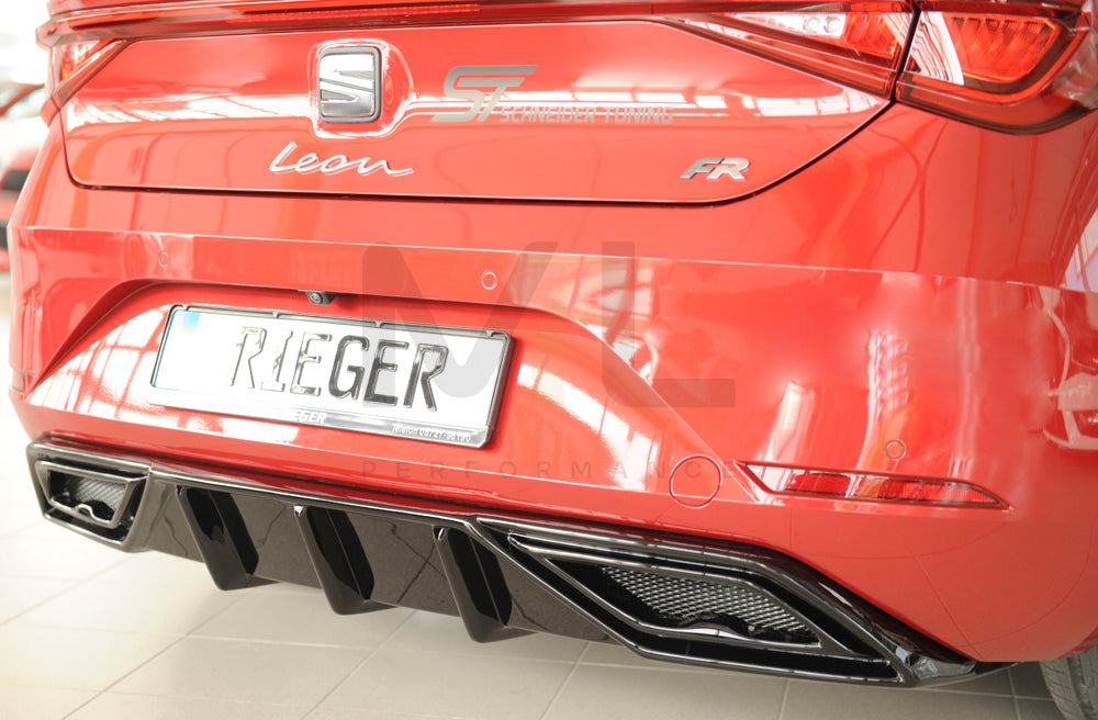 Rieger 00088210 SEAT Leon KL Rear Diffuser 2 | ML Performance UK Car Parts