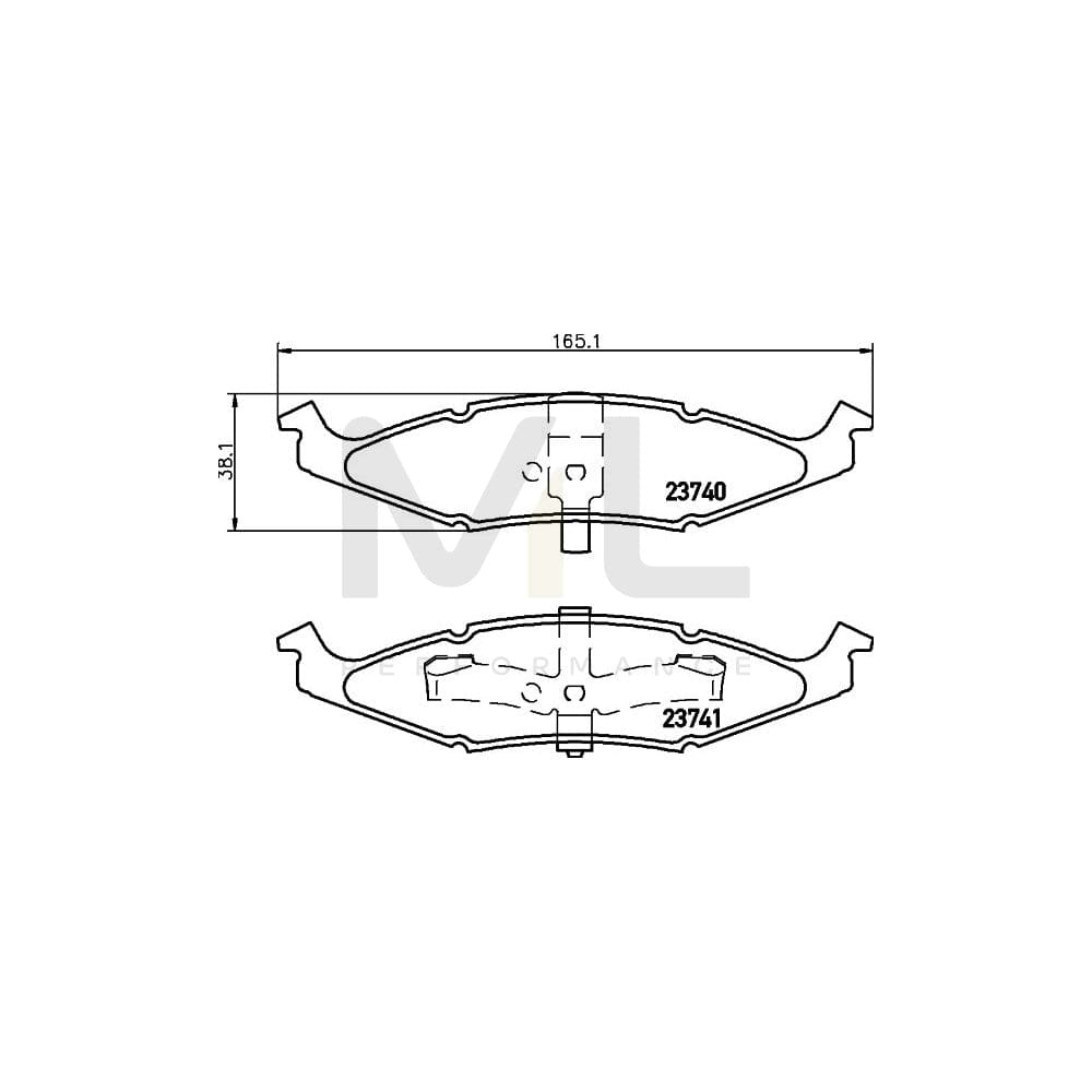 Hella 8DB 355 010-081 Brake Pad Set Not Prepared For Wear Indicator | ML Performance Car Parts