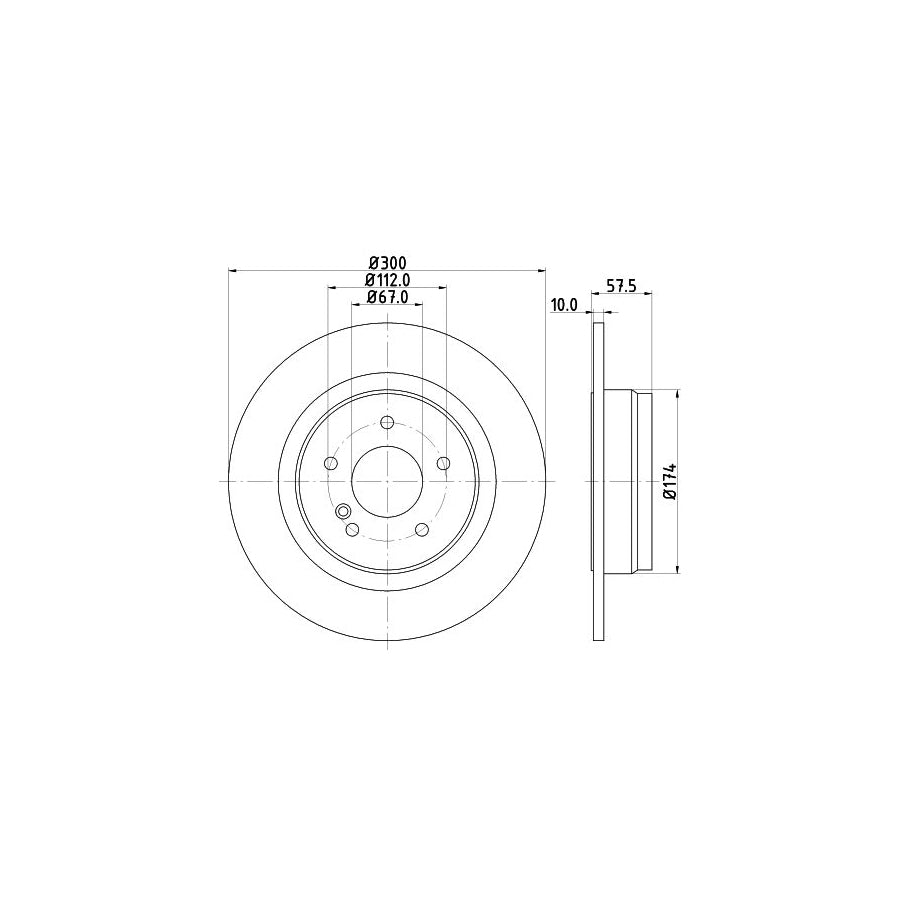 Hella 8AH 355 463-831 Brake Hose For Nissan Primera