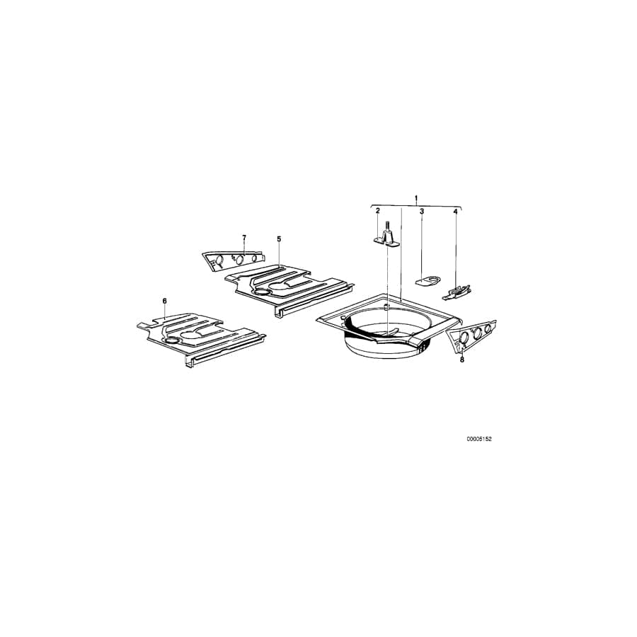 Genuine BMW 41131848270 E12 E28 Partition Right (Inc. 524td, 518 & 525e) | ML Performance UK Car Parts